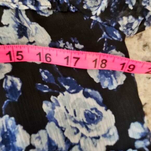 Lucky brand floral blouse peplum sz S - Picture 7 of 8